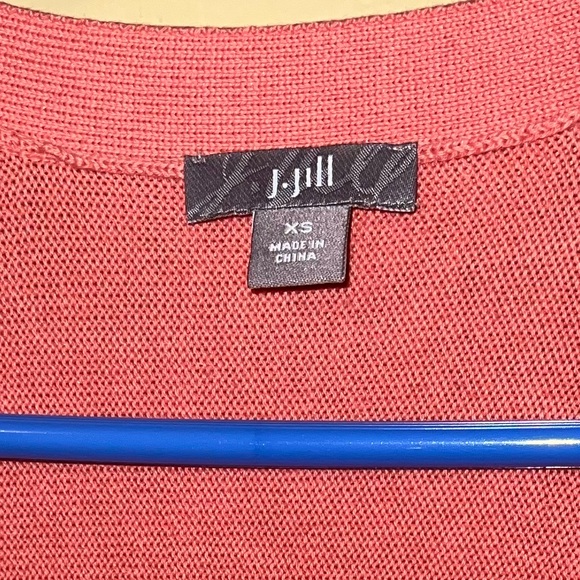 J. Jill Peplum Coral Knit Sweater Cardigan With Button Closure Size XS - Picture 11 of 13